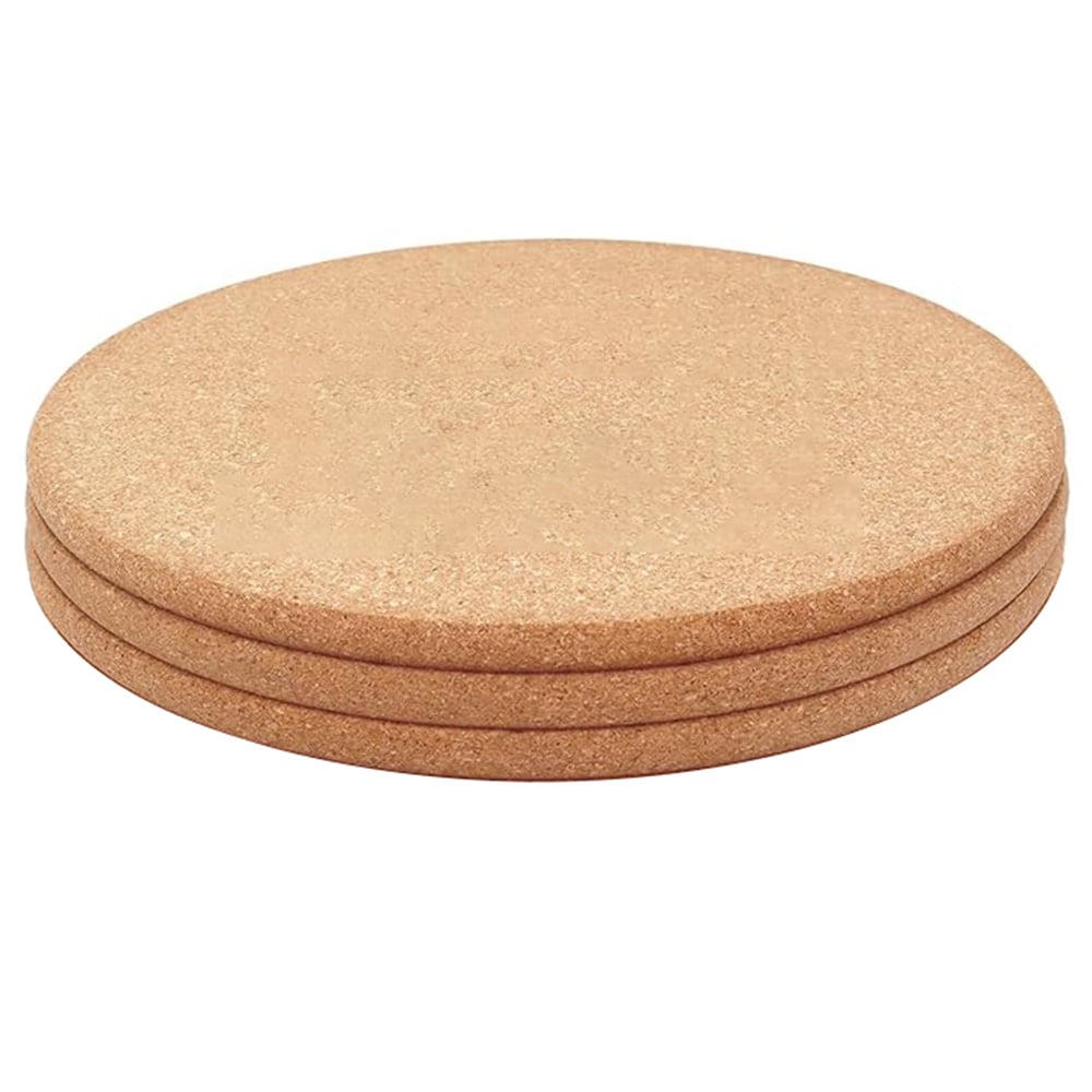 Korkkialusta 19 cm / lasialusta korkki / ruukkualusta korkki / pöydän kansi korkki / aluslaatikko 3-pack / aluslaatikko 3-pack