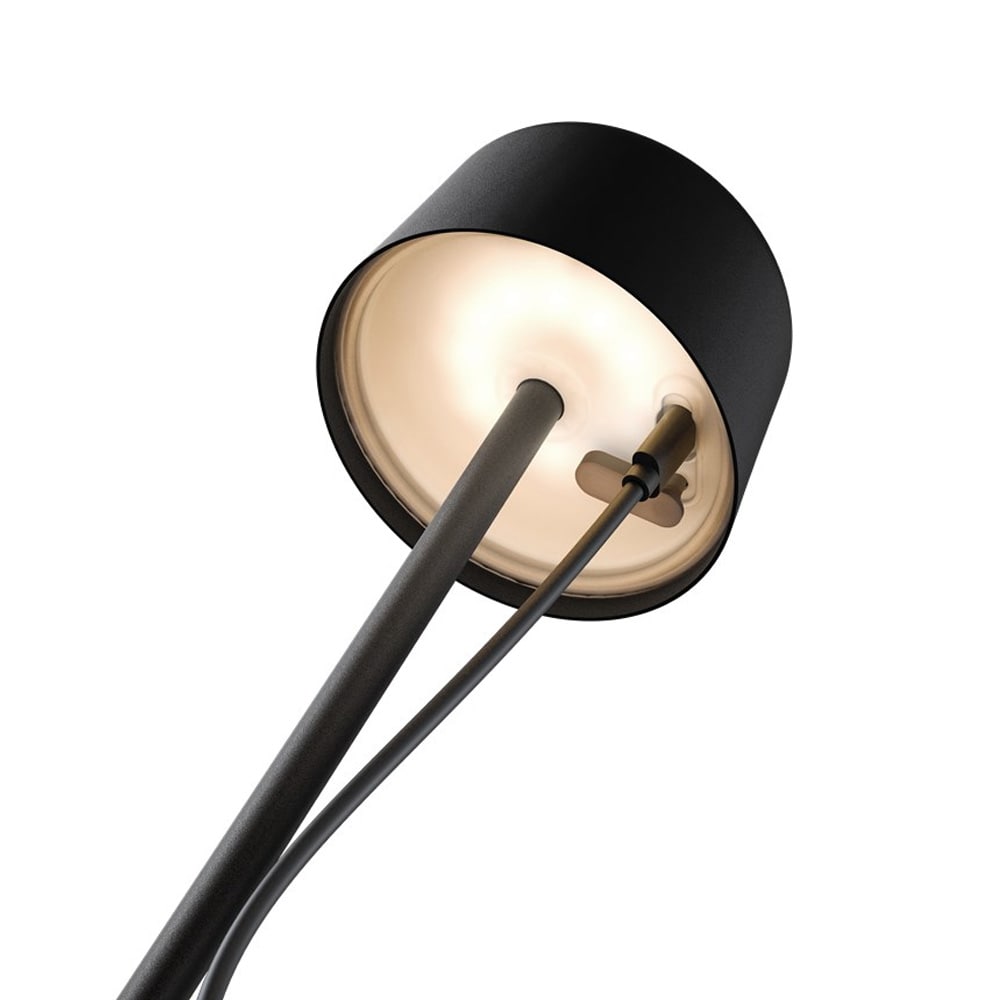 Langaton LED-pöytävalaisin 25 cm / kosketusohjaus / himmennettävä / 150 lm / 3000 K / ladattava / IP44 - Svart