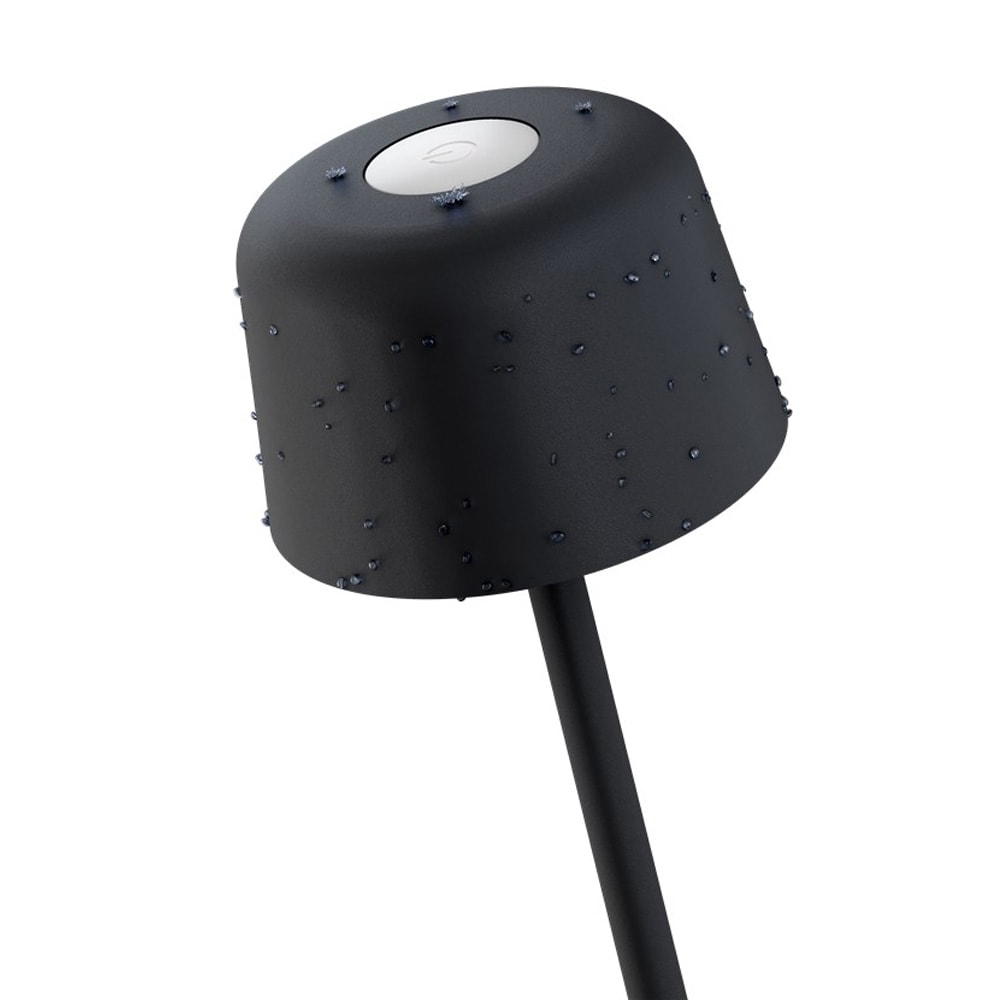 Langaton LED-pöytävalaisin 25 cm / kosketusohjaus / himmennettävä / 150 lm / 3000 K / ladattava / IP44 - Svart