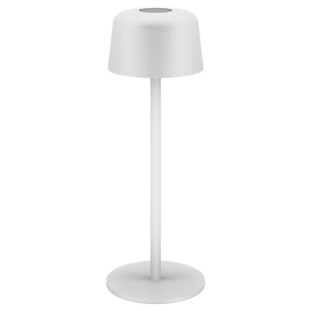 Langaton LED-pöytävalaisin 25 cm / kosketusohjaus / himmennettävä / 150 lm / 3000 K / ladattava / IP44 - Valkoinen - Valkoinen