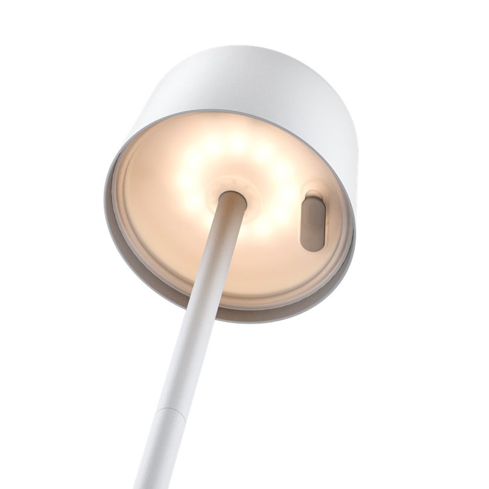 Langaton LED-pöytävalaisin 25 cm / kosketusohjaus / himmennettävä / 150 lm / 3000 K / ladattava / IP44 - Valkoinen - Valkoinen