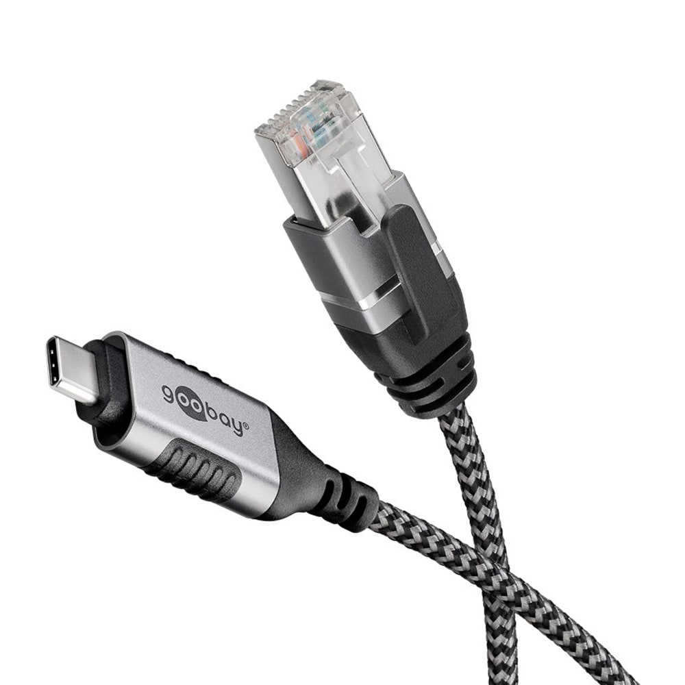 Goobay USB-C 3.1 - RJ45-verkkoliitin 2m USB-C 3.1 - RJ45-verkkoliitin 2m