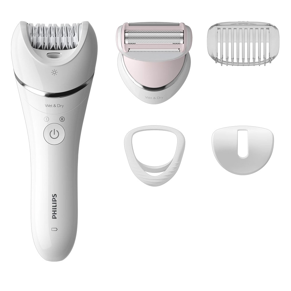 Philips Epilator Series 8000 BRE710/00 epilaattori / märkä- ja kuivakäyttö / parranajopää / trimmauskampa