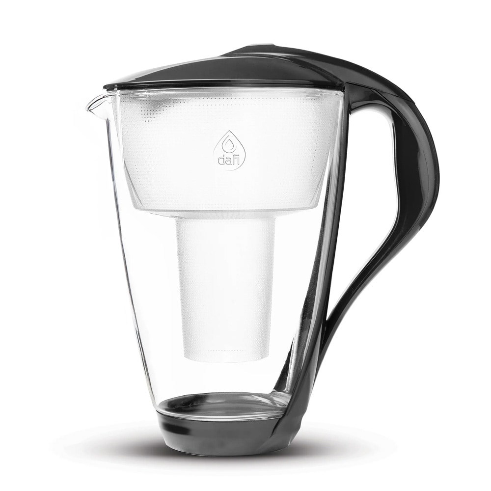 Dafi lasinen suodatinkannu 2L - Antrasiitinharmaa / veden suodatinkannu / lasikannu suodattimella / lasikannu suodattimella