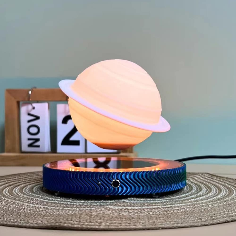 Magneettisesti leijuva Saturnus-lamppu / kosketusohjattu leijuva lamppu / Saturnus-yövalo 3 värilämpötilalla