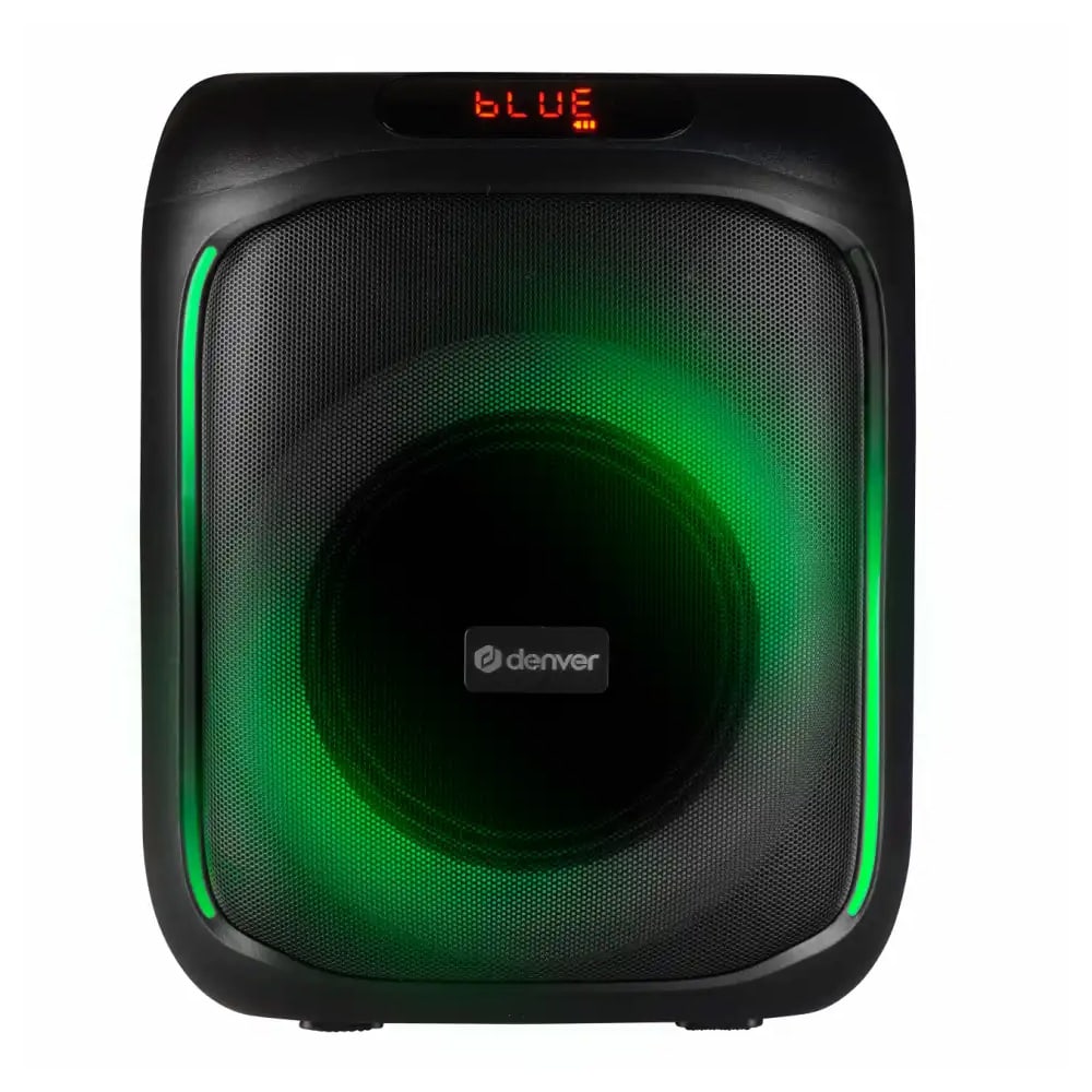 Denver BPS-165 bilekaiutin / Bluetooth-kaiutin LED-valoilla, mikrofonitulolla ja 20 W RMS -teholla