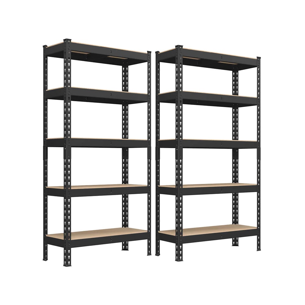 2 kpl Varastohylly 150 x 75 x 30 cm – Metallihylly säädettävillä hyllytasoilla, kantavuus 650 kg