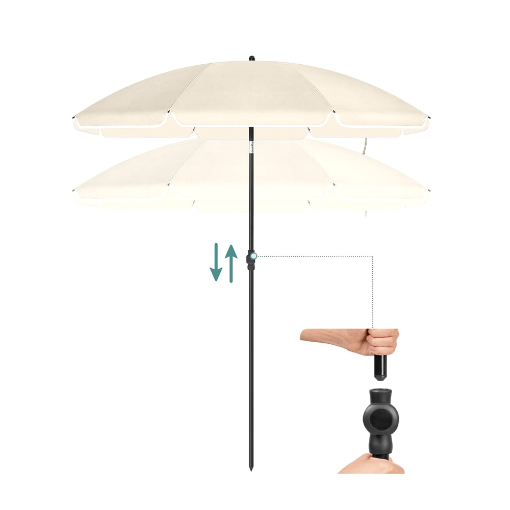 Aurinkovarjo 160 cm - parvekevarjo / rantavarjo / aurinkovarjo UPF 50+ -suojalla