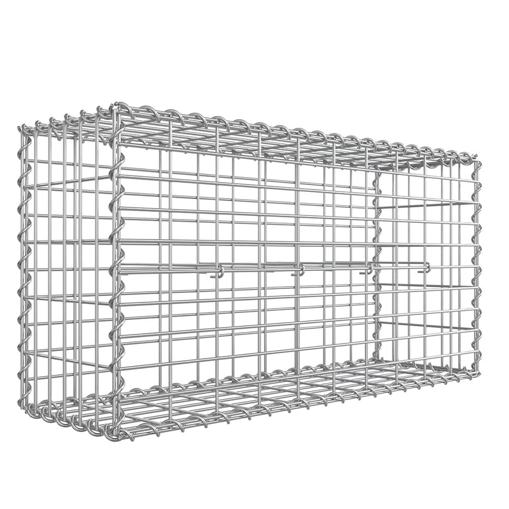 Gabionikori 100 x 50 x 30 cm / sinkitty kivikori puutarhaan / työkaluton gabioni muuriin ja rajaukseen