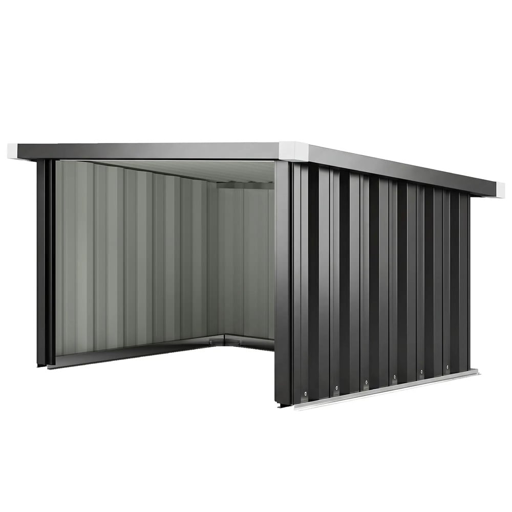 Robottiruohonleikkurin suoja 108×86×62,5 cm / metallinen suojakatos latausasemalle – Tummanharmaa