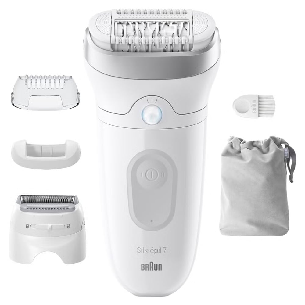 Braun Silk-épil 7 SE7-011 epilaattori / karvanpoistolaite / Wet & Dry -epilointi / leveä epilointipää