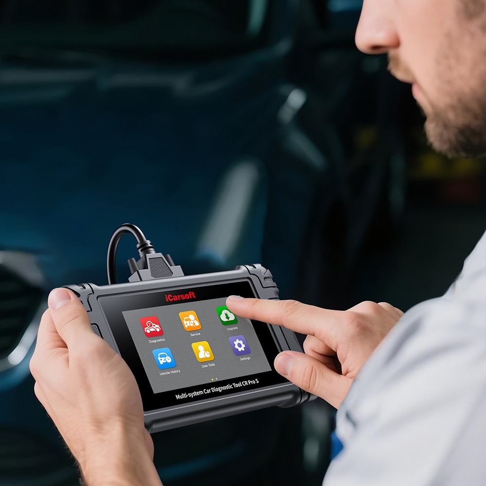 iCarsoft CR Pro S -autodiagnostiikkalaite / OBD-vikakoodinlukija useille automerkeille / diagnostiikkatyökalu live-datalla