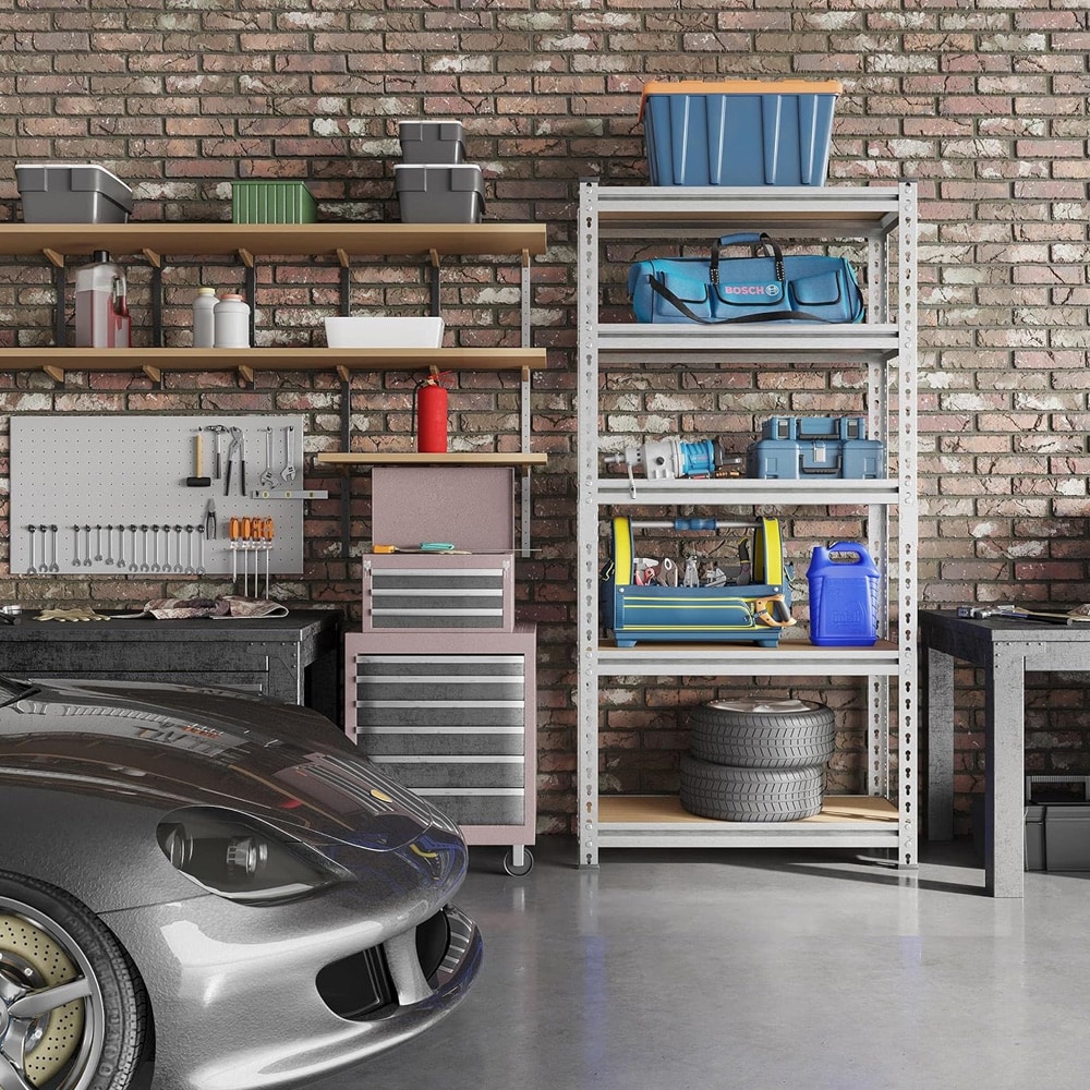 Yaheetech Varastohylly 5 Tasoa 875 kg – Säädettävä Metallihylly Varastoon, Autotalliin ja Verstaaseen