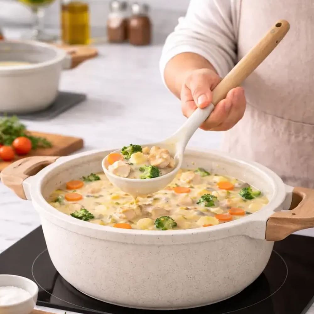 Just Perfecto JL-888 kattila- ja paistinpannusarja 14 osaa - graniittikeraaminen non-stick, induktioliedelle