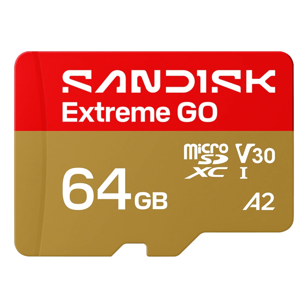Sandisk Extreme GO microSDXC UHS-I -kortti 64GB / microSDXC-muistikortti U3:lla ja V30:lla