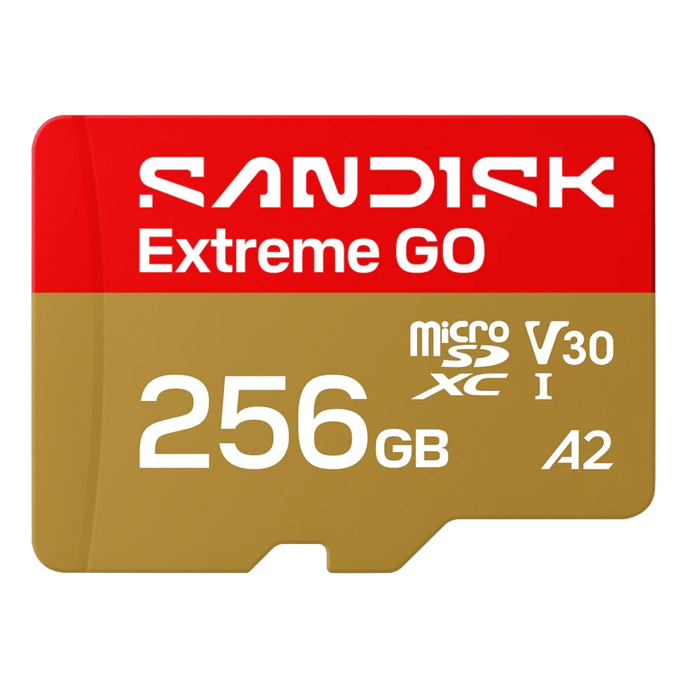 Sandisk Extreme GO microSDXC UHS-I -kortti 256GB / microSDXC-muistikortti U3:lla ja V30:llä