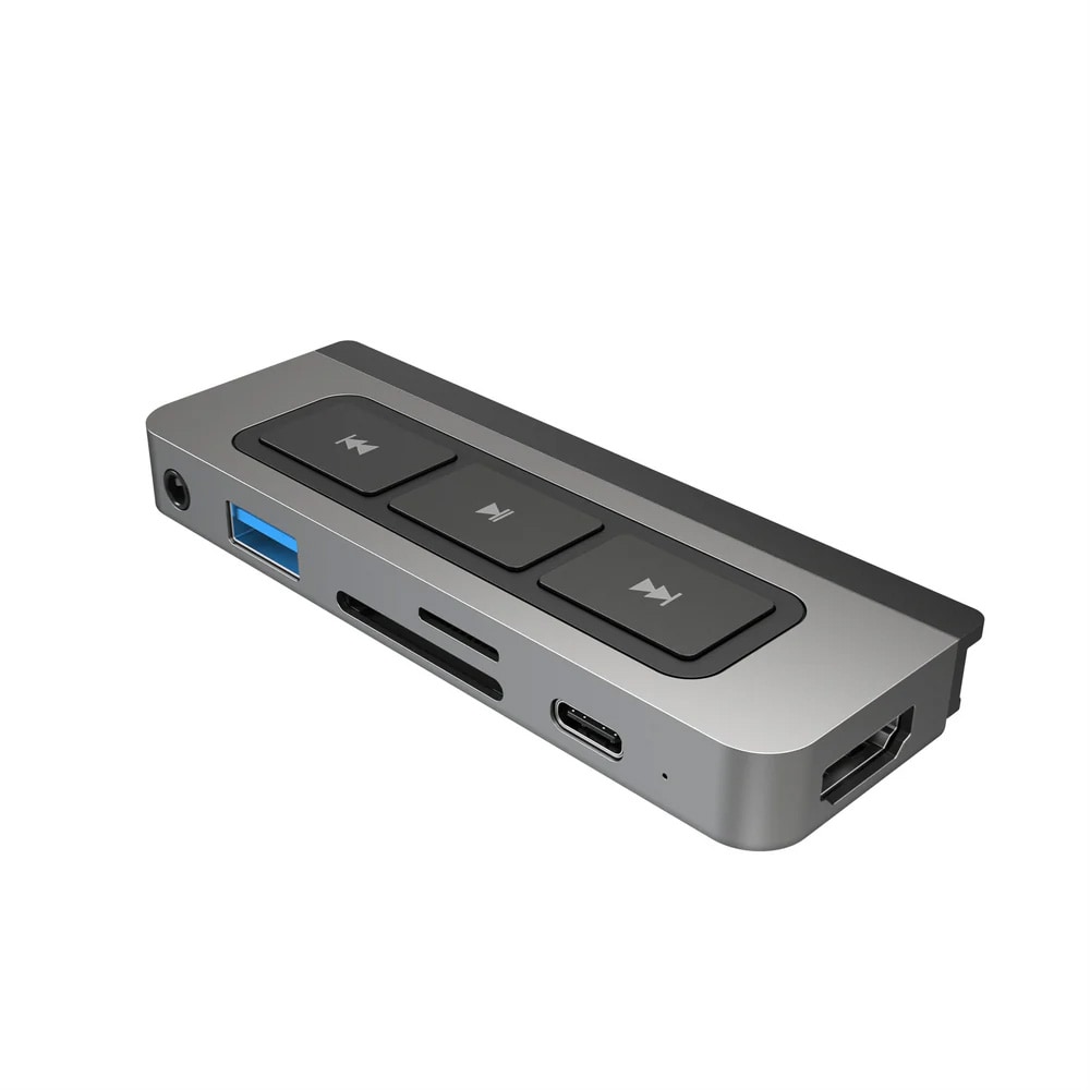 HyperDrive Media USB-C Nav 6i1 / USB-C-keskitin iPadille / iPad USB-C -sovitin iPadille