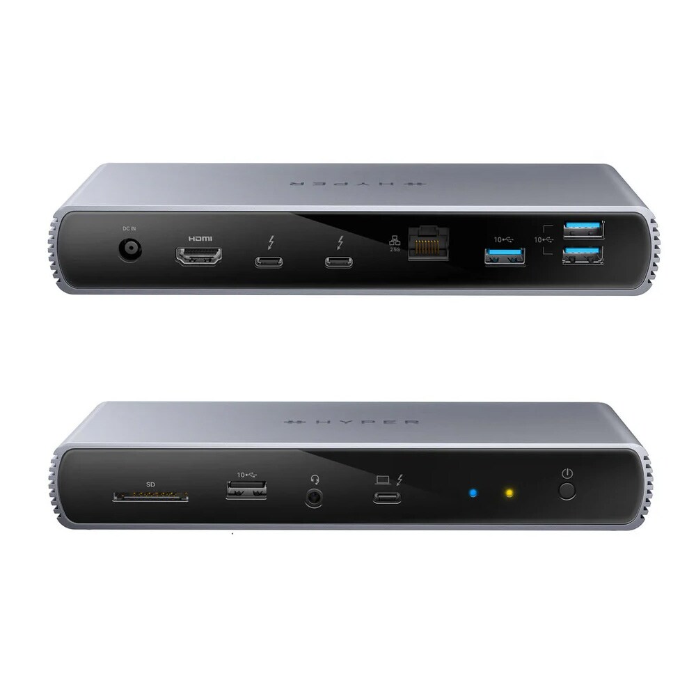 HyperDrive Thunderbolt 4 -telakointiasema / 96 W Power Delivery, 2,5 Gb Ethernet ja 6K-tuki