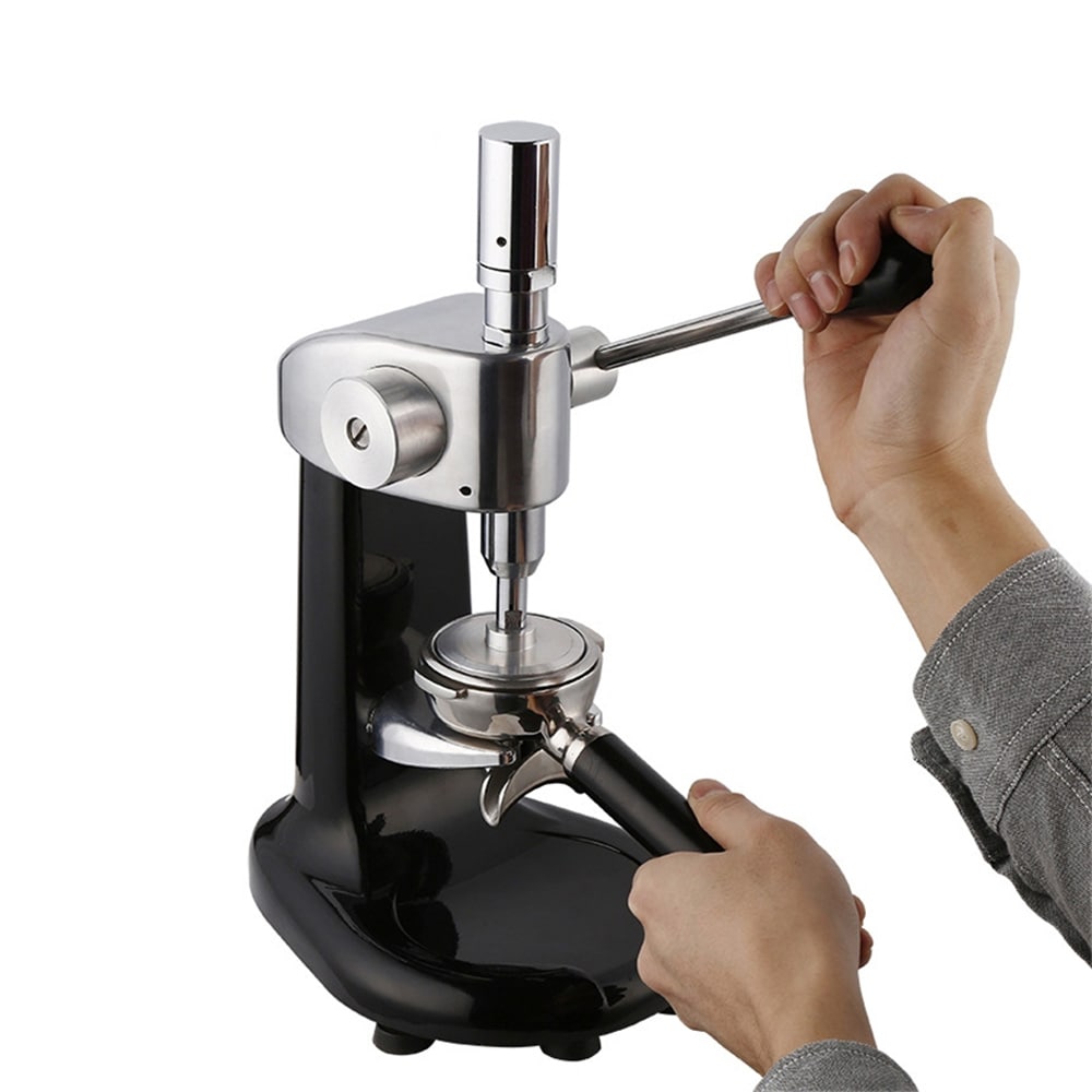 Kahvipuristin jalustalla / espressopuristin / kahvipuristin espressoa varten