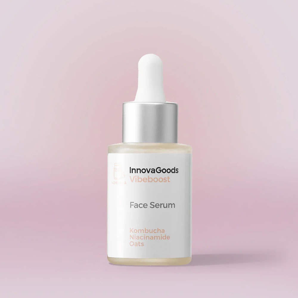 Kasvohierontalaite ja seerumi / ihonhoitosetti T-Vibe-laitteella ja Kombucha-kasvoseerumilla 30 ml