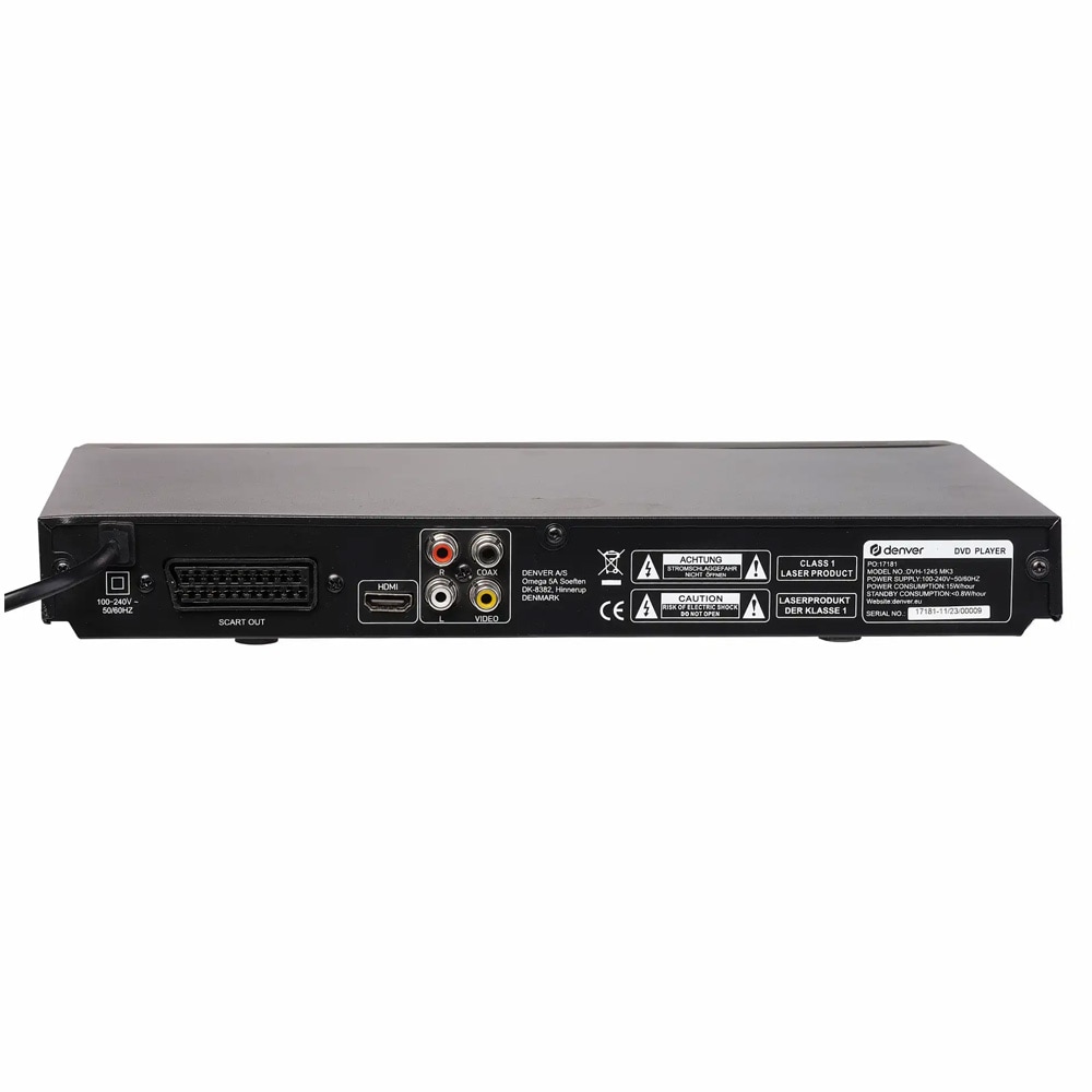 Denver DVD-soitin DVH-1245MK3 / DVD-soitin HDMI:llä / DVD-soitin USB:llä / DVD-soitin USB:llä