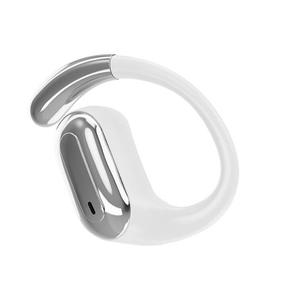 Avokuulokkeet TWS Headset - Valkoinen / Avokuulokkeet, joissa on korvakoukku ja latauskotelo