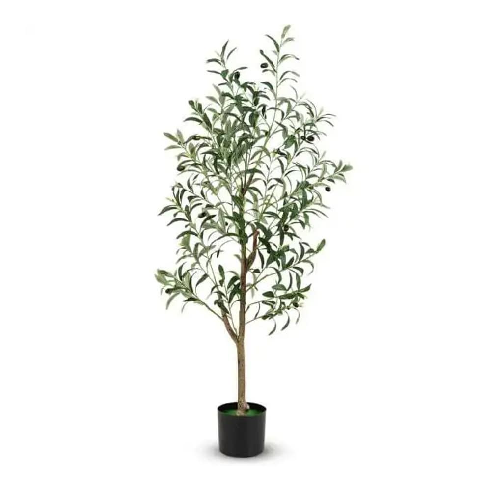 Keinotekoinen oliivipuu 130 cm / luonnollisen näköinen tekokasvi ruukussa / muotoiltavat oksat
