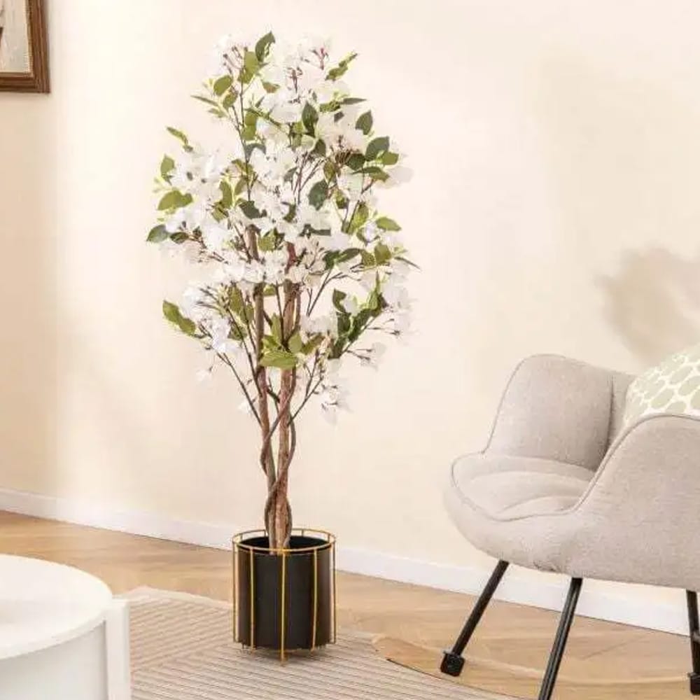 Keinotekoinen bougainvillea-puu kukkineen 120 cm / keinotekoinen bougainvillea ruukussa