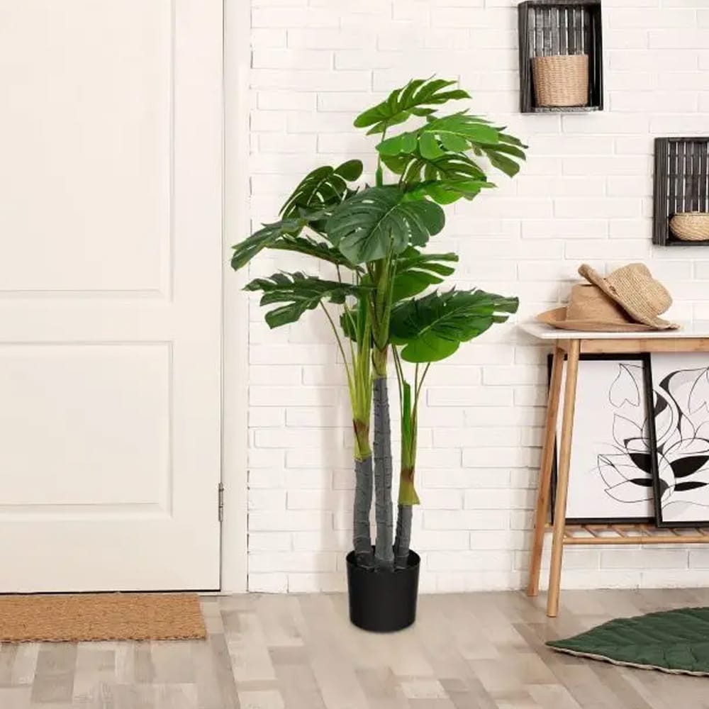 Keinotekoinen monstera palmu 120 cm / keinotekoinen monstera / monstera deliciosa ruukussa