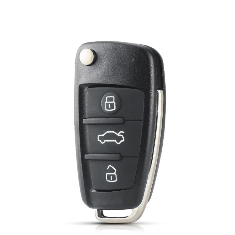 Taitettava auton avainkotelo Audille ilman logopaikkaa, 3 painiketta / avainkotelo Audi A3 A4 A6 A8 TT Q7:lle