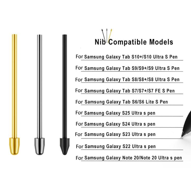 S Pen -kärjet Samsung Galaxy 8 kpl / metallikärjet / Galaxy Tab, S Ultra ja Note