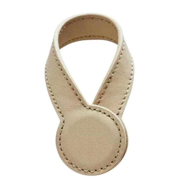 Magneettinen hattupidike nahkaa / beige hattuklipsi laukkuun / pidike hatulle ja lippalakille