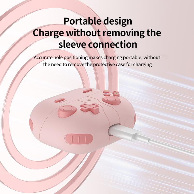 Retro pelityylinen silikonikotelo Samsung Galaxy Buds3 FE:lle - vaaleanpunainen