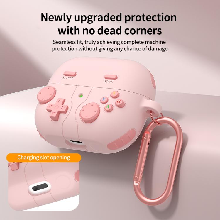 Retro pelityylinen silikonikotelo Samsung Galaxy Buds3 FE:lle - vaaleanpunainen