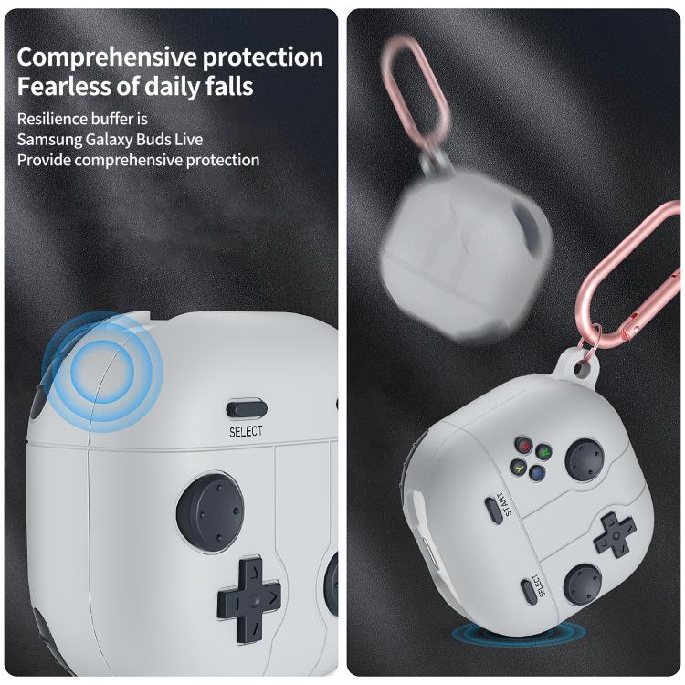 Retro pelityylinen silikonikotelo Samsung Galaxy Buds Core - vaaleanharmaa