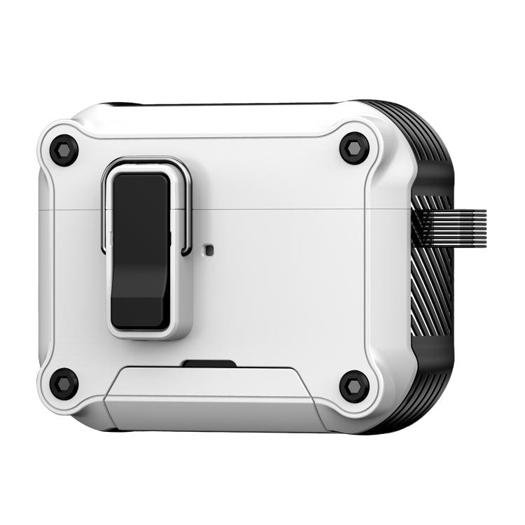 Magneettinen, lukittava AirPods Pro -kuulokekotelo – Svart / valkoinen / suojakotelo