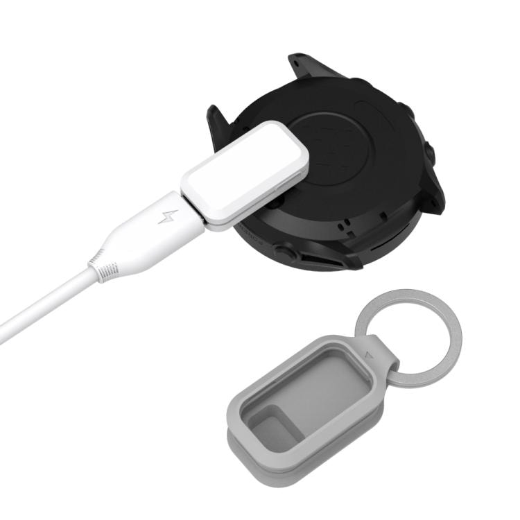 USB-C-latausadapteri Garmin Fenix 5/6/7/8 - Valkoinen / latausadapteri Garmin-älykellolle