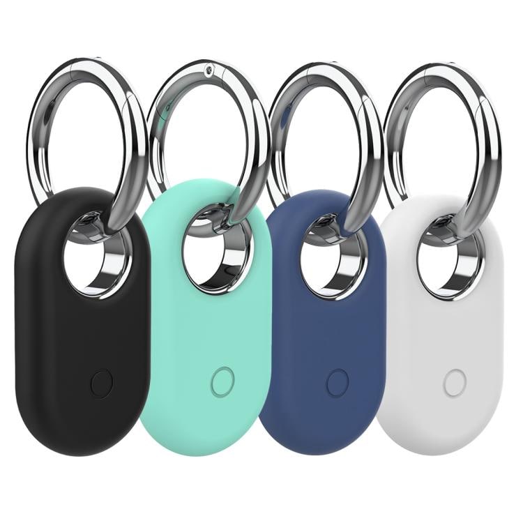 Silikonikotelo avainrenkaalla Samsung SmartTag2:lle, 4 kpl:n pakkaus – Svart/vihreä/sininen/valkoinen