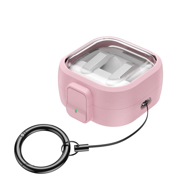 Galaxy Buds4/Buds4 Pro -kuulokekotelo, jossa on napsautuslukko – vaaleanpunainen