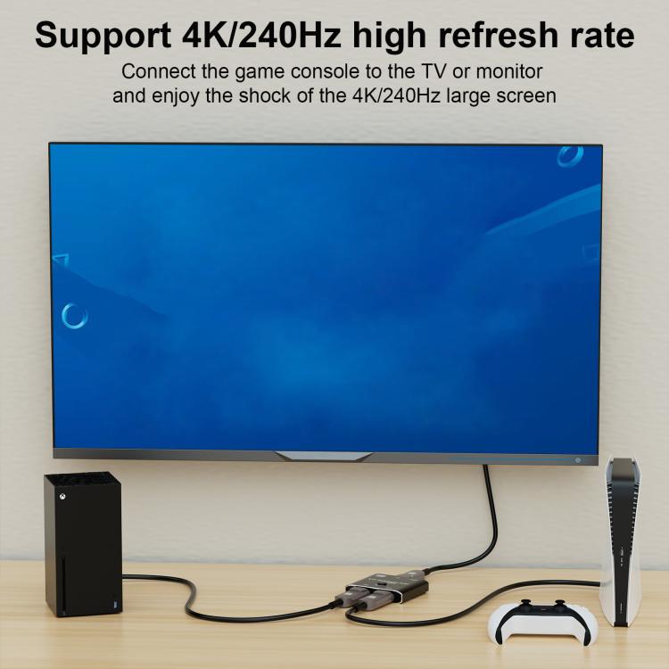 DisplayPort-kytkin 16K / DisplayPort-kytkin 2 in 1 out / DP-kytkin kaksisuuntainen