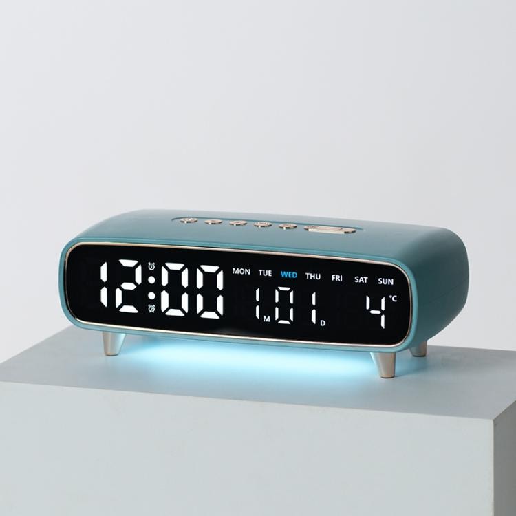 LED herätyskello, jossa on yövalo ja USB - Sky Blue / Digitaalinen herätyskello, jossa on yövalo ja USB