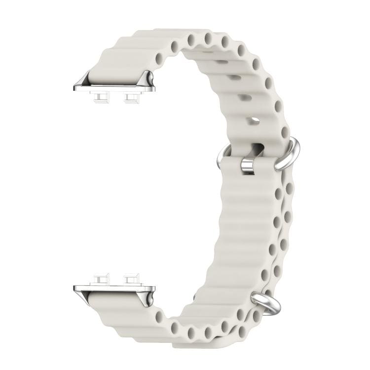 Silikonirannekkeen Huawei Band 11/11 Pro - Harmaa/hopea / Pehmeä silikonirannekkeen