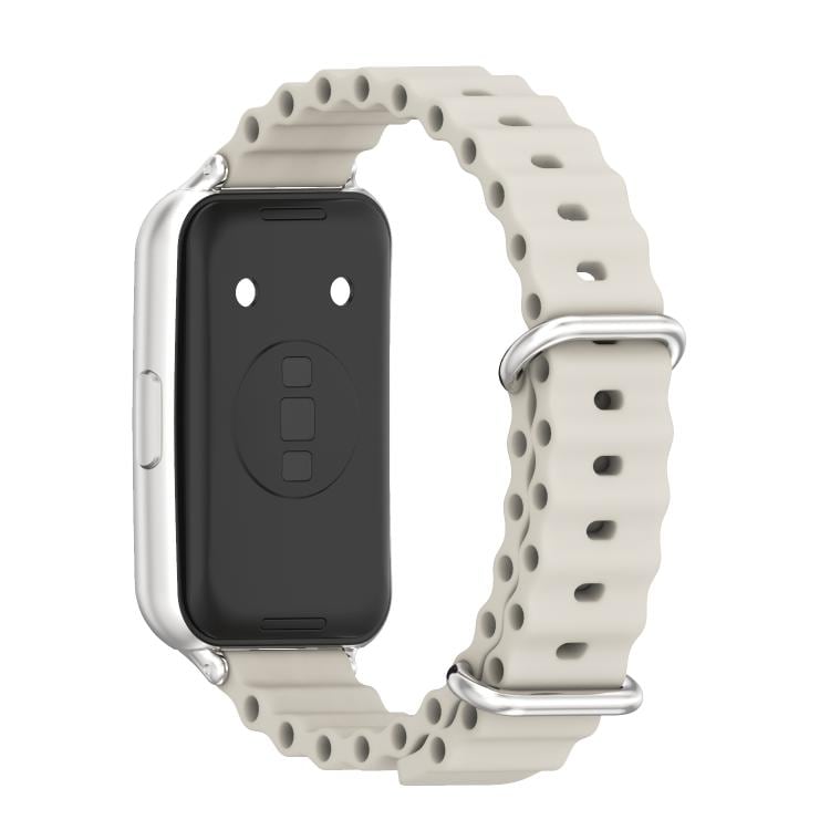 Silikonirannekkeen Huawei Band 11/11 Pro - Harmaa/hopea / Pehmeä silikonirannekkeen