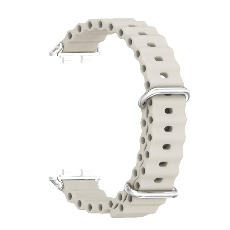 Silikonirannekkeen Huawei Band 11/11 Pro - Harmaa/hopea / Pehmeä silikonirannekkeen