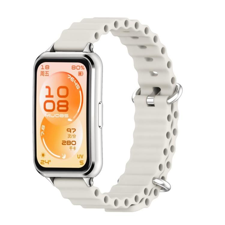 Silikonirannekkeen Huawei Band 11/11 Pro - Harmaa/hopea / Pehmeä silikonirannekkeen