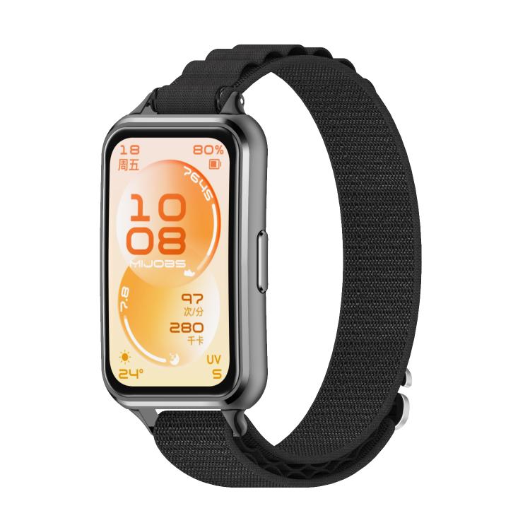 Punottu nailonranneke Huawei Band 11/11 Pro - Svart / kudottu nailonranneke