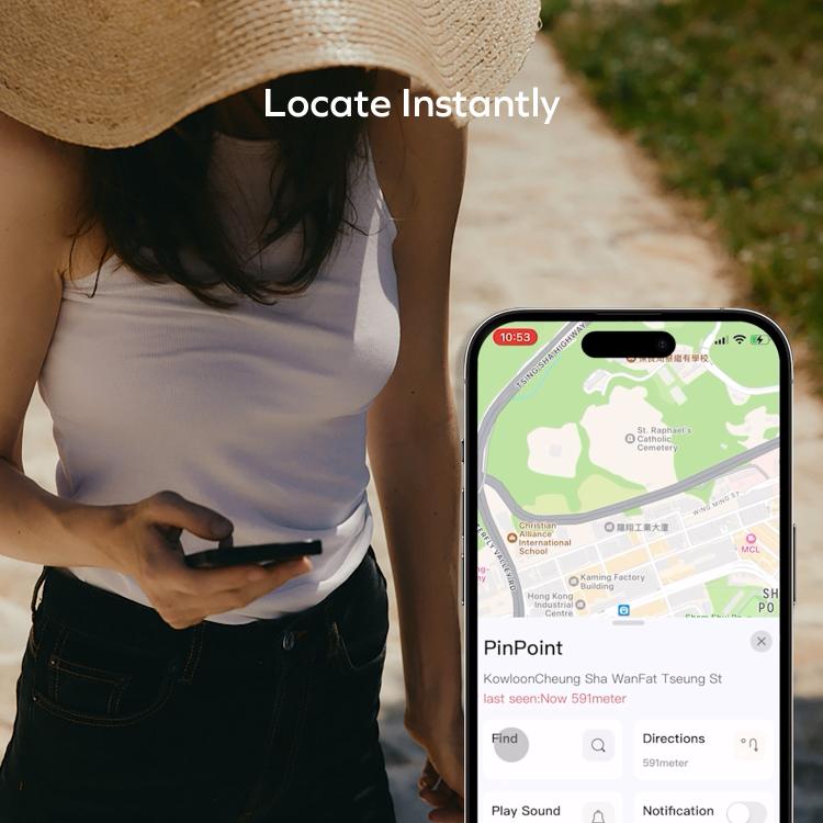 MOMAX BR18D PinCard UWB-seurantakortti / Apple Find My -paikannin / erittäin ohut kortti – Musta