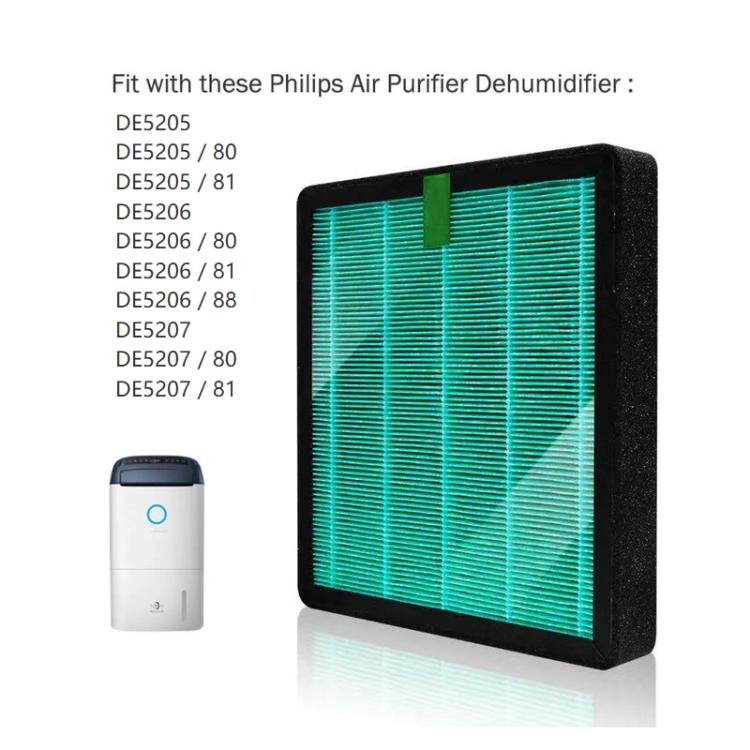 2-in-1 HEPA- ja hiilisuodatin FY1119/30, Philips DE5205 / Varaosasuodatin Philipsin ilmankuivaajaan