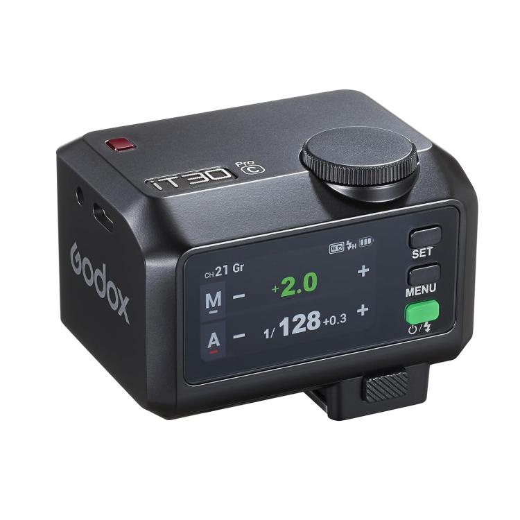 Godox iT30 Pro C TTL-salama Canonille – svart / mini-TTL-salama Canonille, kosketusnäytöllä