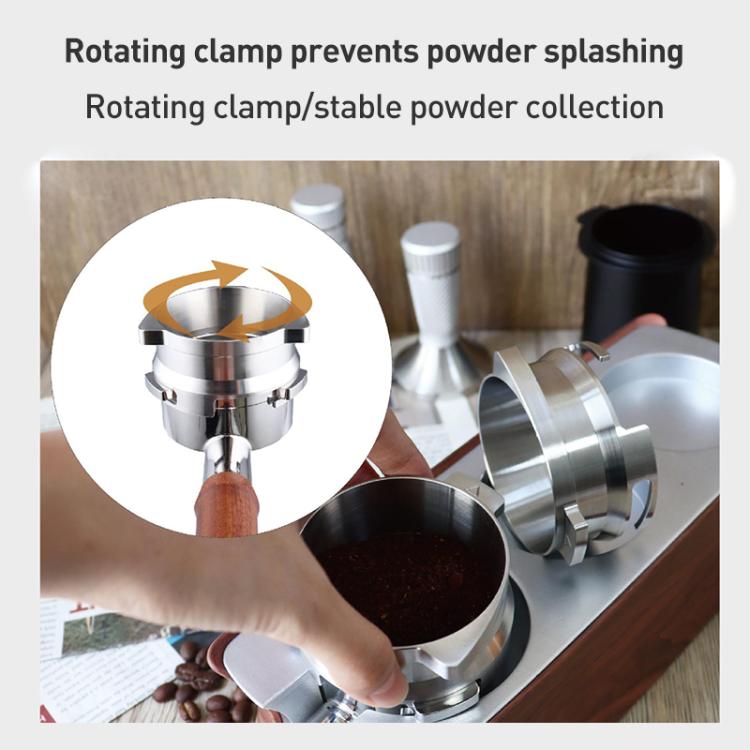 54 mm:n annostelurengas ruostumattomasta teräksestä Breville 8-sarjaan – hopea / annostelusuppilo